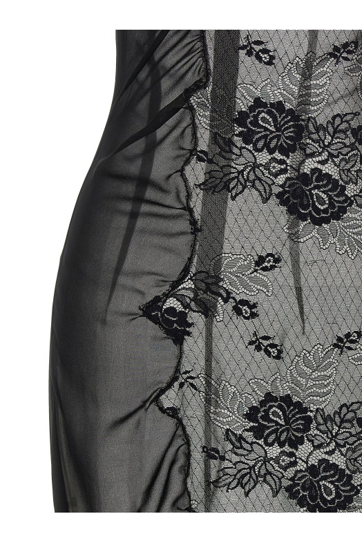 Lace tulle dress Black