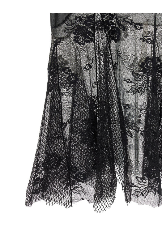 Lace tulle dress Black