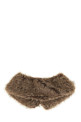 Faux fur collar Brown