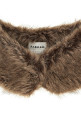 Faux fur collar Brown