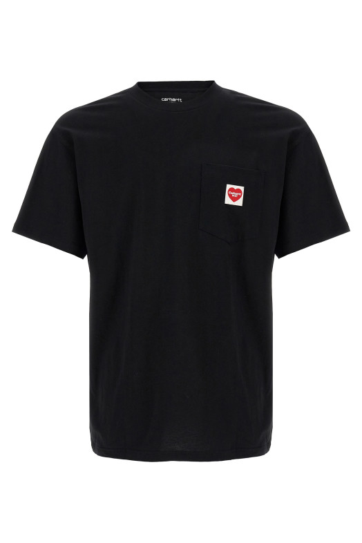 'Pocket Heart' T-shirt Black