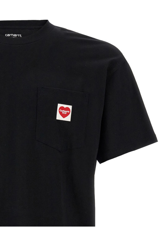 'Pocket Heart' T-shirt Black