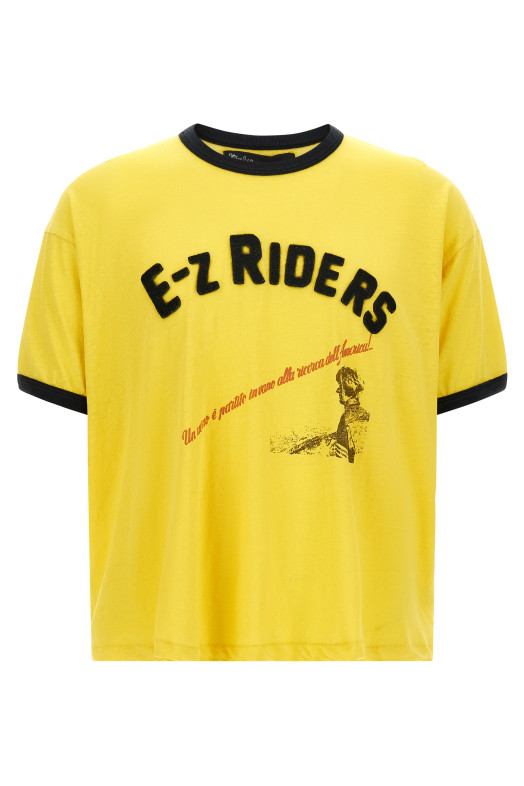 'Ez Riders Ringer' T-shirt Yellow