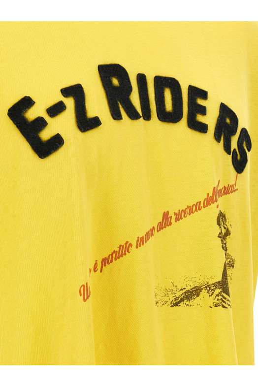 'Ez Riders Ringer' T-shirt Yellow