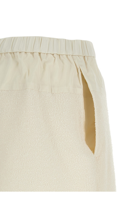 Bouclé shorts White