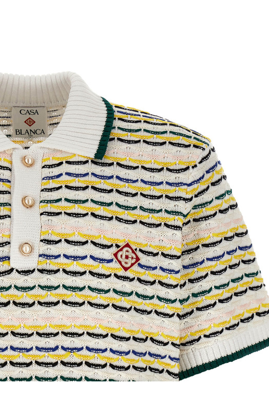 'Tuck Stitch' polo shirt Multicolor