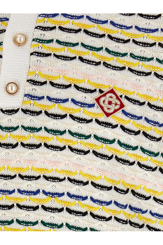 'Tuck Stitch' polo shirt Multicolor