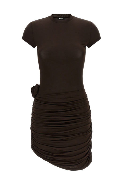 Draped dress Brown