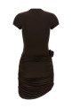 Draped dress Brown