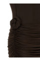 Draped dress Brown