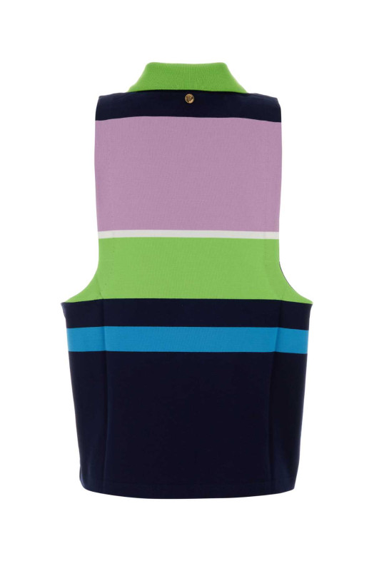 Embroidered cotton polo shirt VERSACE (10245081A17890)