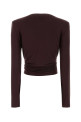 Burgundy stretch cotton top Brown MAGDA BUTRYM (120526)