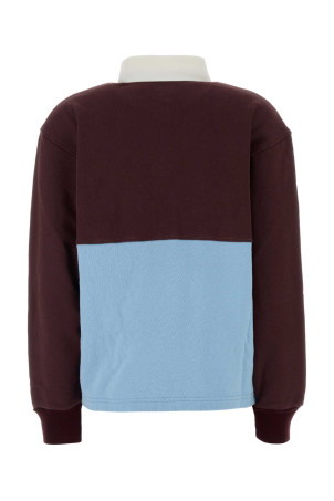 Two-tone cotton oversize polo shirt PRADA (134726SOOO186J)