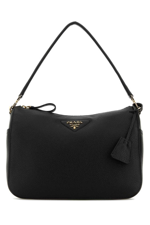 Black leather medium shoulder bag PRADA (1BC283VONO2DKV)