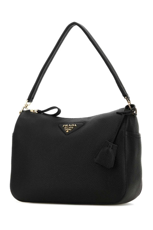 Black leather medium shoulder bag PRADA (1BC283VONO2DKV)