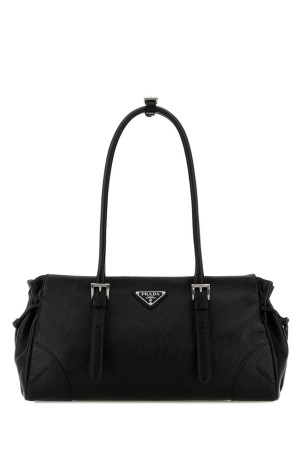Black leather medium Prada Bonnie shoulder bag Black PRADA (1BG6282HF2)