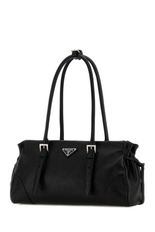 Black leather medium Prada Bonnie shoulder bag Black PRADA (1BG6282HF2)