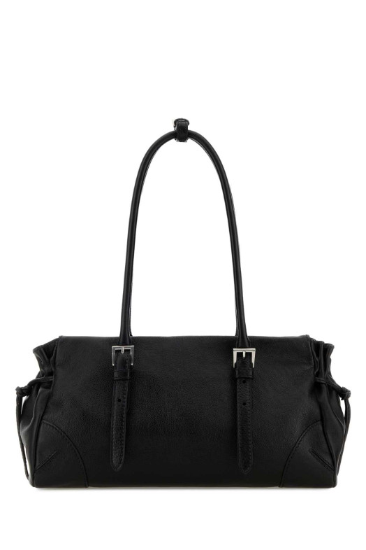 Black leather medium Prada Bonnie shoulder bag Black PRADA (1BG6282HF2)