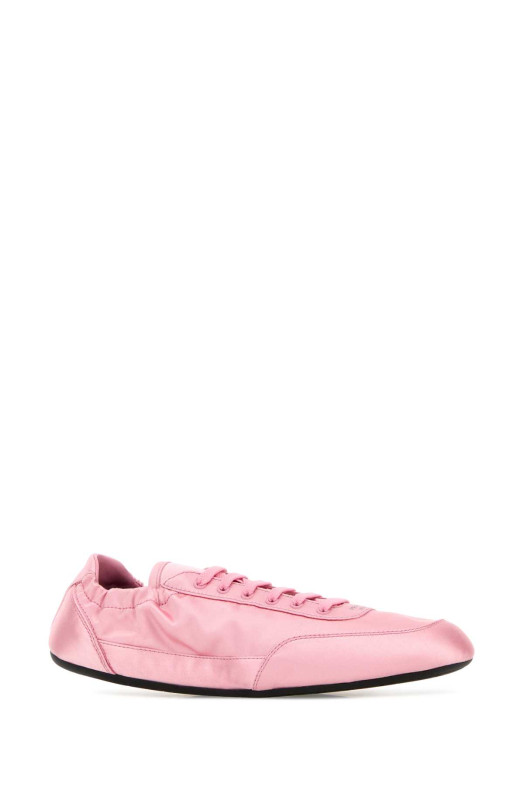 Pink satin Collapse sneakers PRADA (1E959NFB0052ALF)