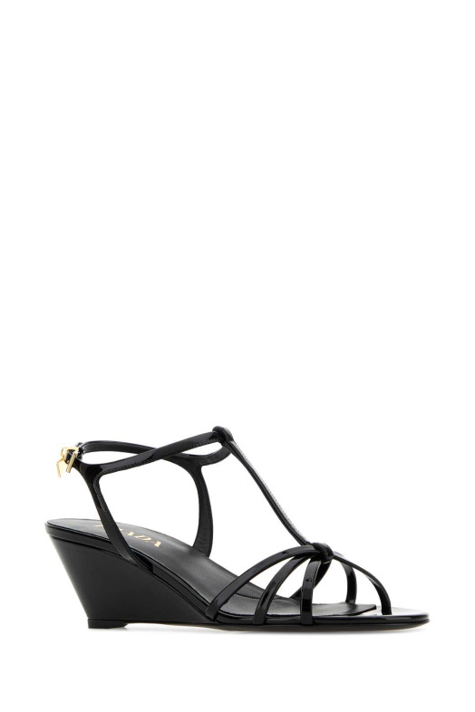 Black leather sandals Black PRADA (1X383OF055069)