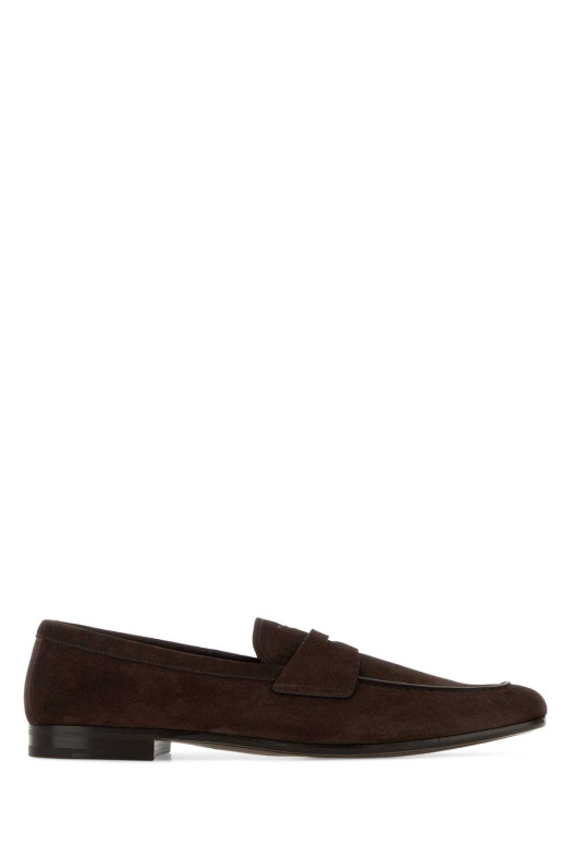 Chocolate suede loafers PRADA (2DF090FX000054)