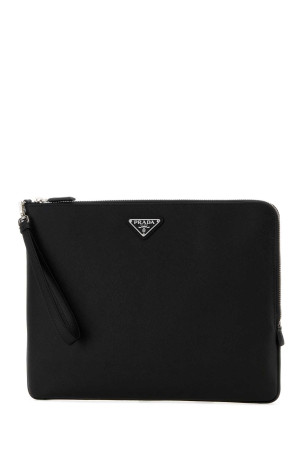 Black leather clutch Black PRADA (2NH023PN9)