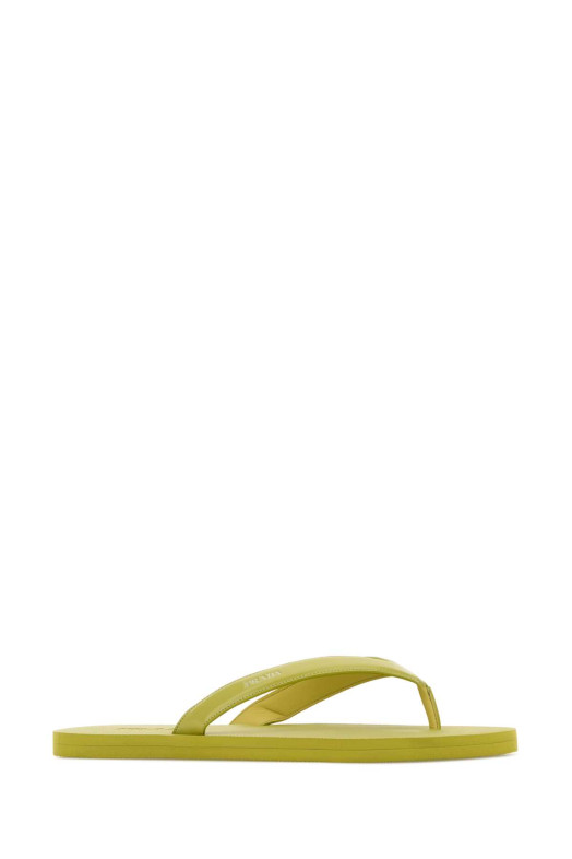 Pastel green leather thong slippers PRADA (2Y3162FG001055)