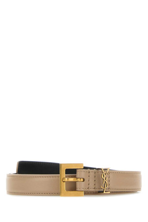 Cappuccino leather belt SAINT LAURENT (554465BOO0W)