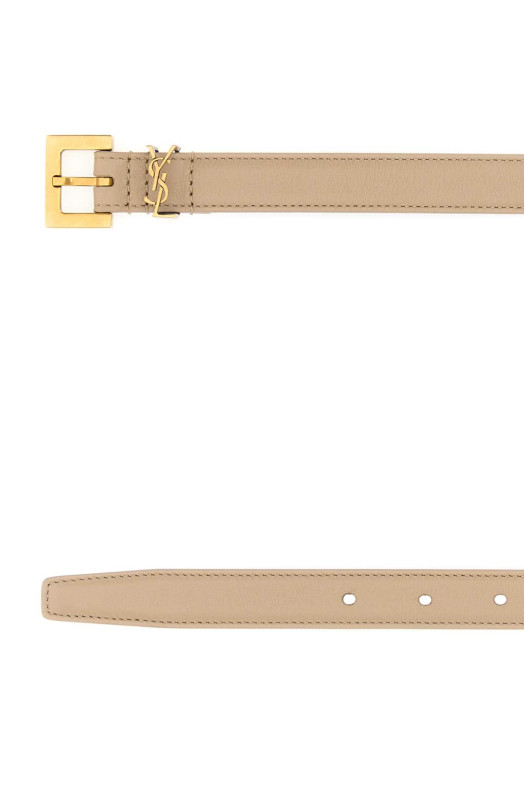 Cappuccino leather belt SAINT LAURENT (554465BOO0W)