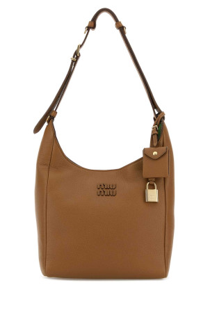 Camel leather shoulder bag MIU MIU (5BE0982IFL)