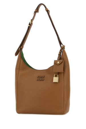 Camel leather shoulder bag MIU MIU (5BE0982IFL)
