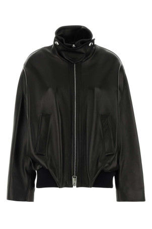 Black leather Hamett jacket Multicolor KHAITE (62301012L1012)