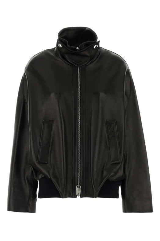 Black leather Hamett jacket Multicolor KHAITE (62301012L1012)