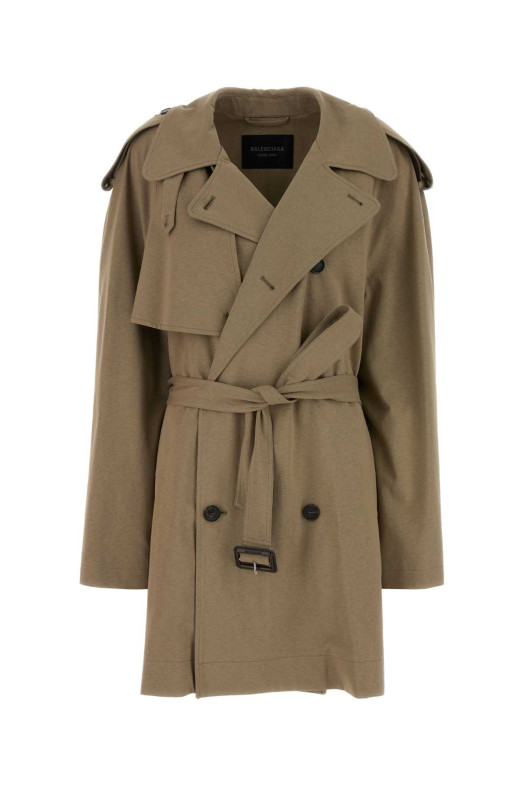 Dove grey cotton trench coat BALENCIAGA (862426TSVC1)
