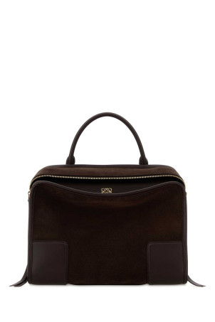Dark browns suede  Amazona 180 shopping bag LOEWE (A039ASRX03)