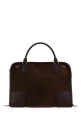 Dark browns suede  Amazona 180 shopping bag LOEWE (A039ASRX03)