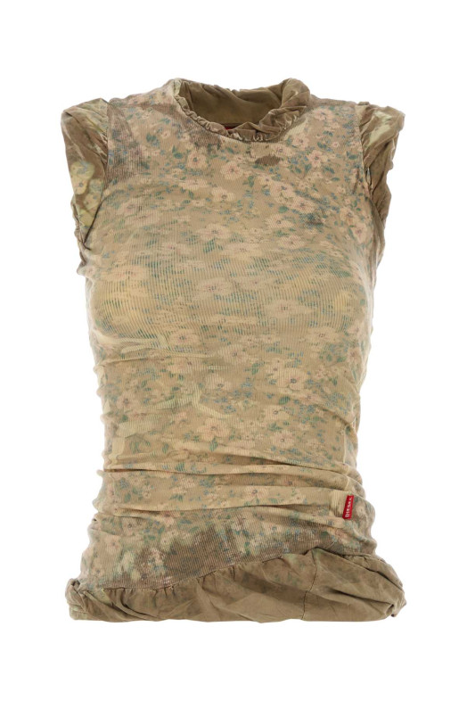 Printed stretch cotton top DIESEL (A229450IFBA)