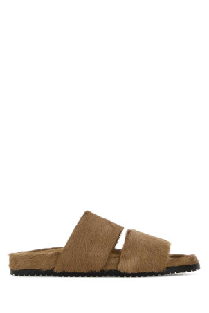 Camel calf hair DG Casual slippers DOLCE & GABBANA (A80574A0089)