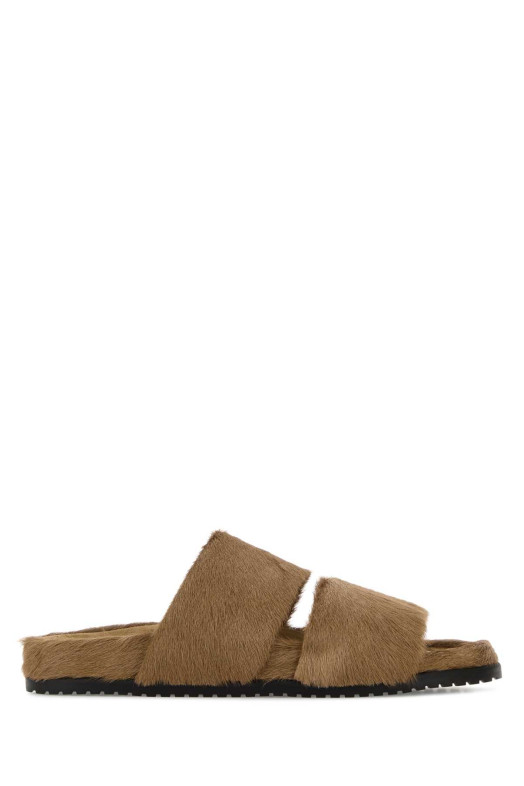 Camel calf hair DG Casual slippers DOLCE & GABBANA (A80574A0089)