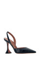 Navy blue leather Holli Sling pumps Blue AMINA MUADDI (HOLLISLING95)