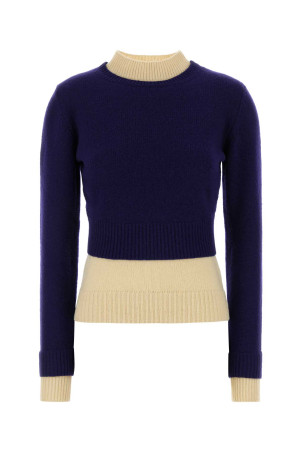 Navy blue wool blend sweater JIL SANDER (J03GP0192J14836)