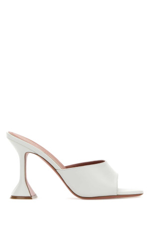 White nappa leather Lupita mules White AMINA MUADDI (LUPITASLIPPER95)