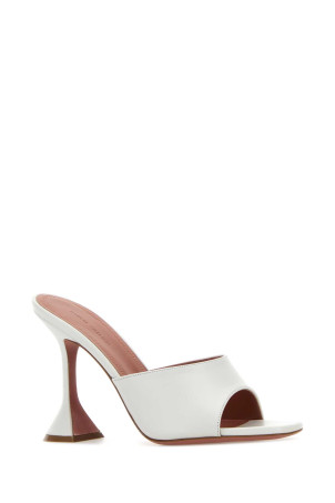 White nappa leather Lupita mules White AMINA MUADDI (LUPITASLIPPER95)