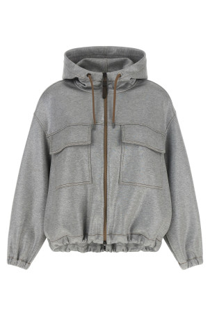 'Shiny Zipper Pull' bomber jacket Silver