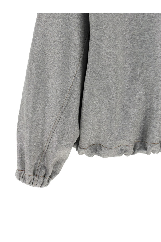 'Shiny Zipper Pull' bomber jacket Silver