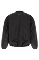 Satin effect bomber jacket Black