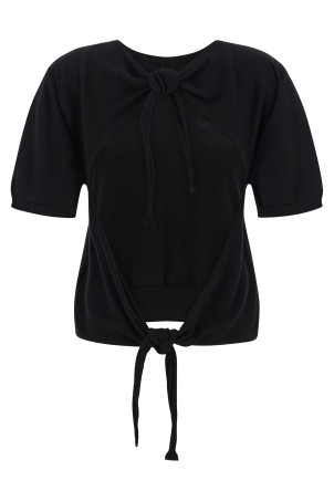 Bare back sweater Black