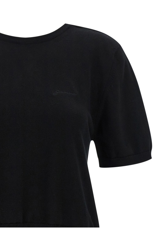 Bare back sweater Black