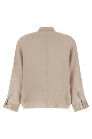 'Dazzling Cascade Cuffs' shirt Beige