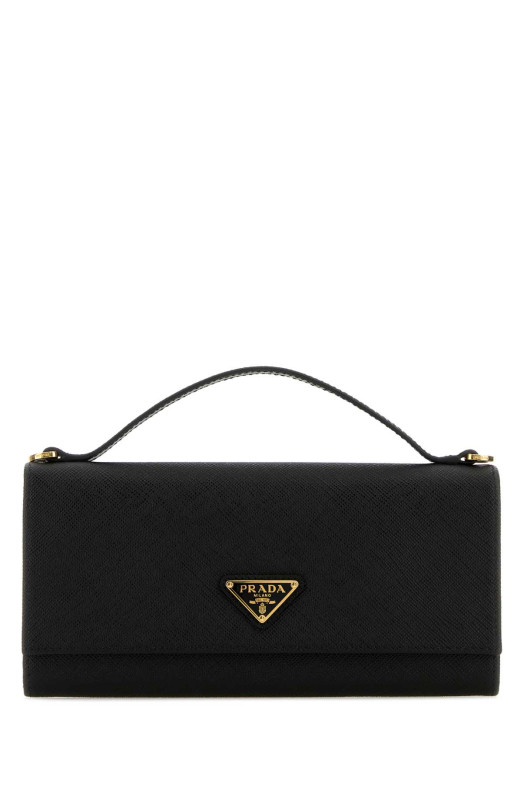 Black leather wallet Black PRADA (1MT042QHH)